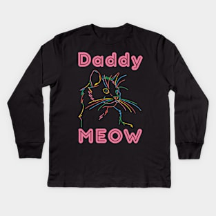 Daddy meow Kids Long Sleeve T-Shirt